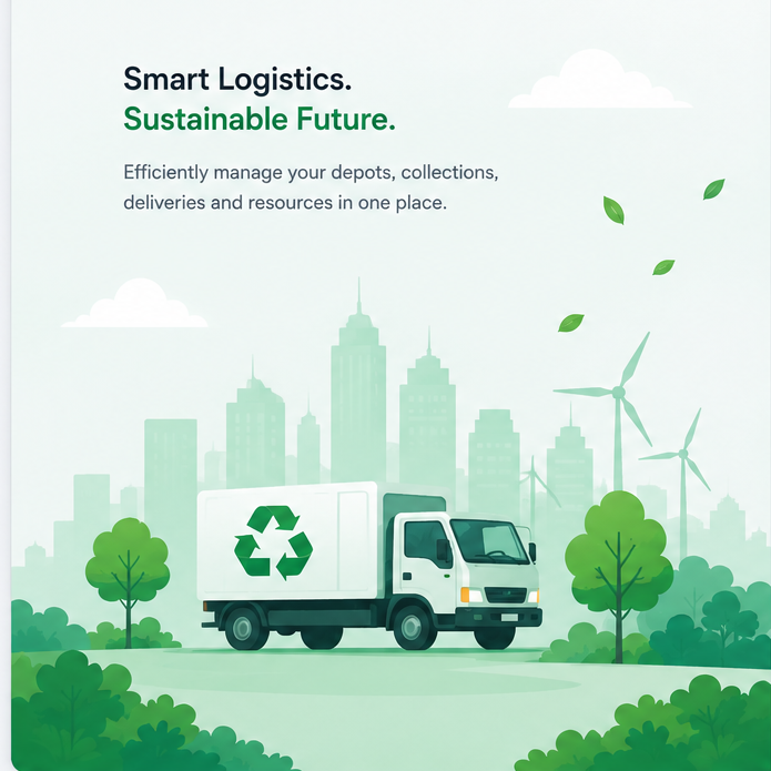 Recycling and logistics illustration